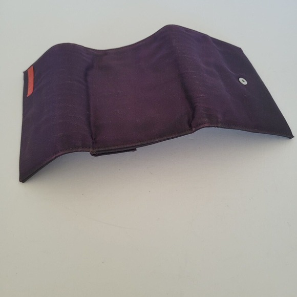 PRADA Vintage Tessuto Chic Purple Nylon Logo Wallet Medium Trifold Card Bill - Picture 9 of 12